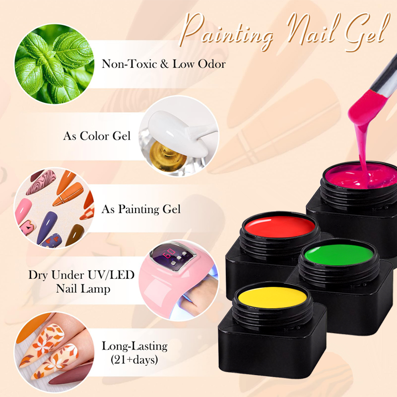 Nail Art Full Design - CHUNSHU Painting Gel Semi-solid No Wipe