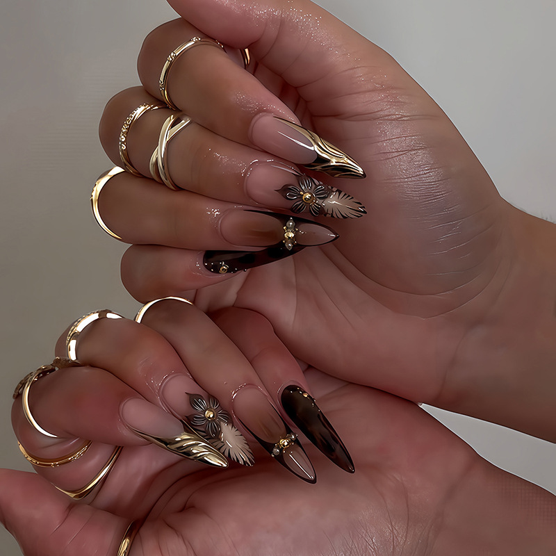 Nail Art Full Design - 24Pcs French Blush Pink Designs Press