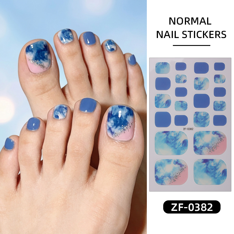 22Tips Gradient Marble Toe Nai - Nail Art Full Design ulasan dan harga