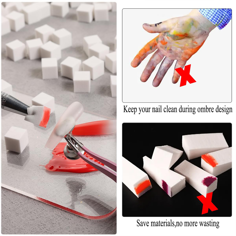 LULAA Nail Art Sponge DIY Grad - Nail Art One Piece ulasan dan harga