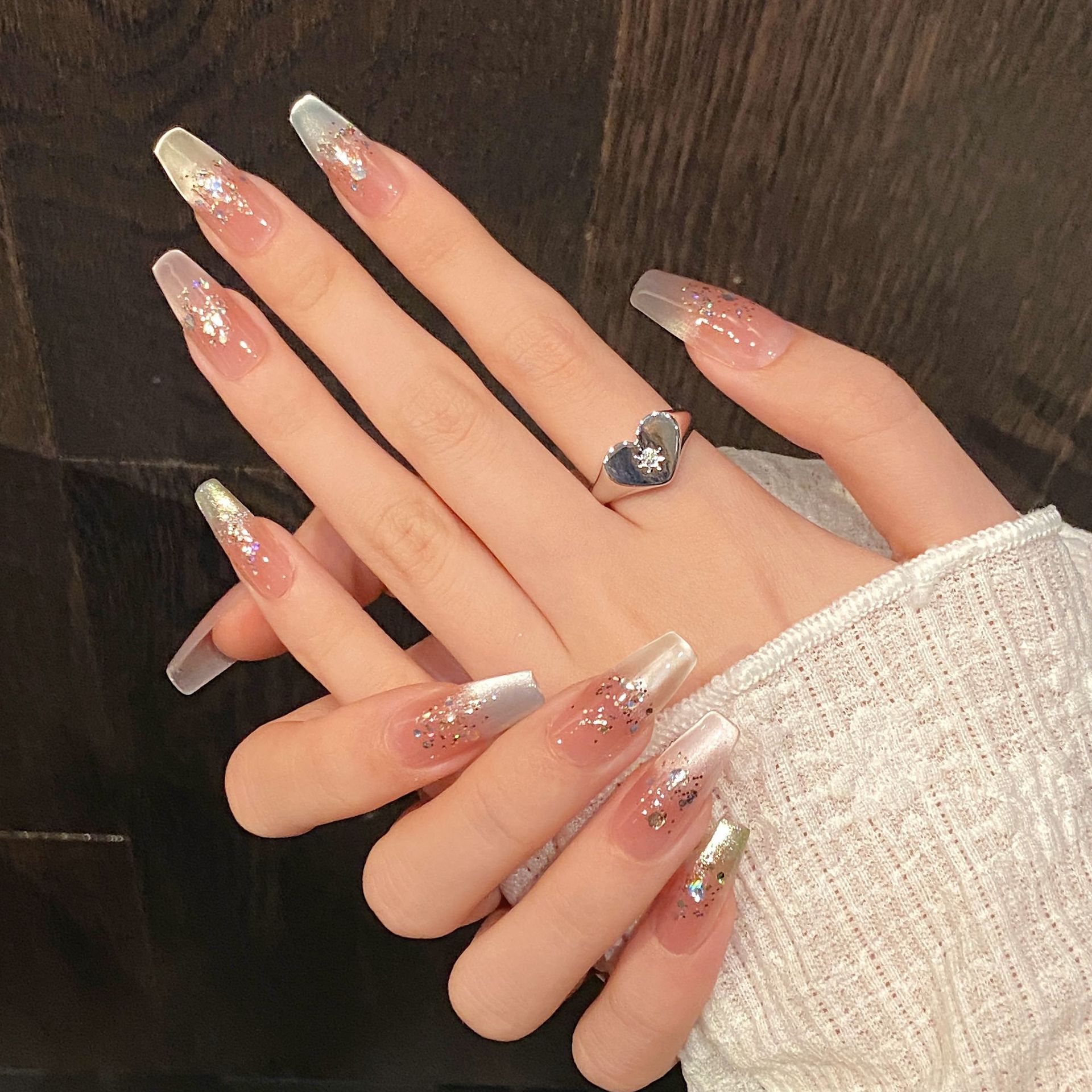 Handmade Press on Nails Rainbo - Nail Art Full Design ulasan dan harga