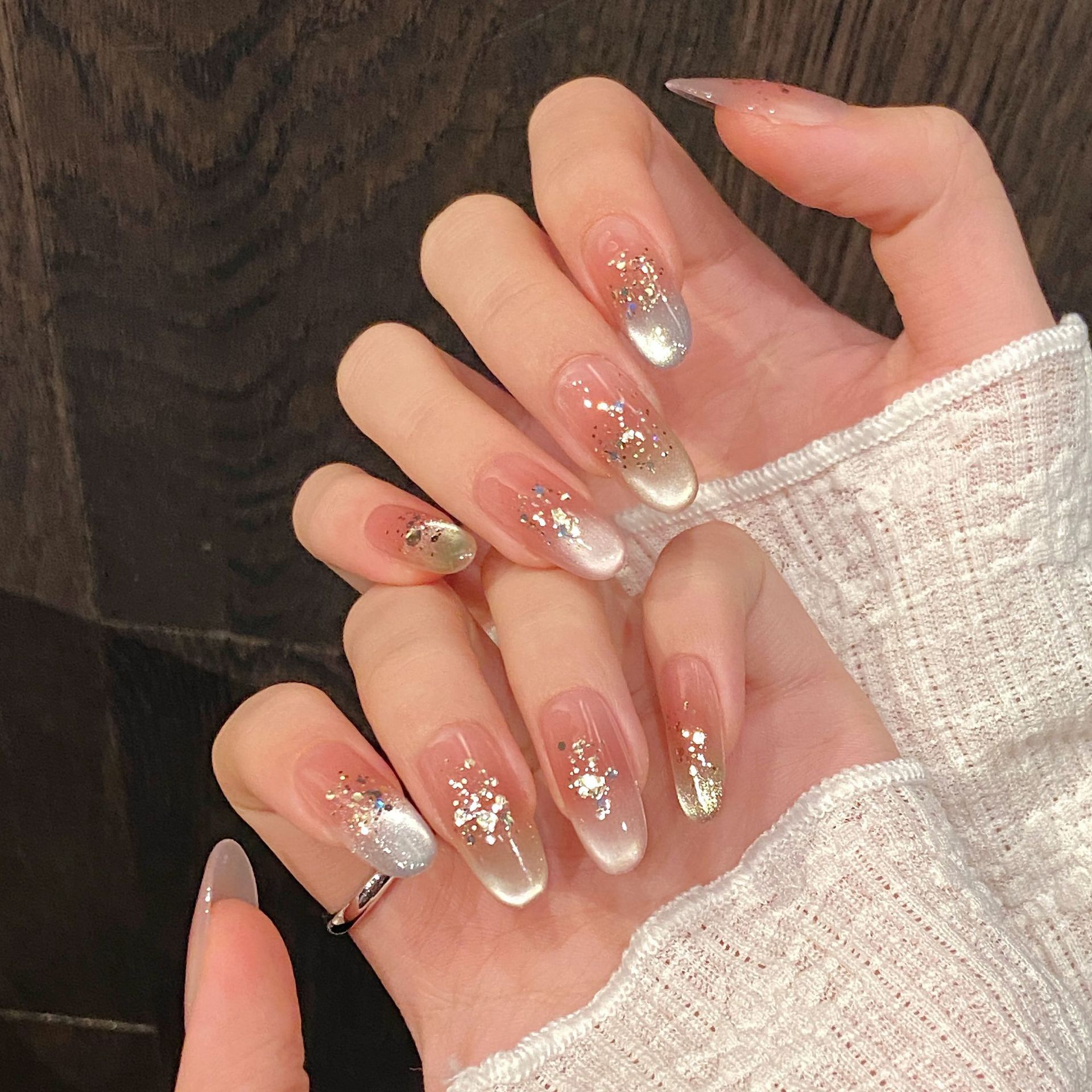 Handmade Press on Nails Rainbo - Nail Art Full Design ulasan dan harga