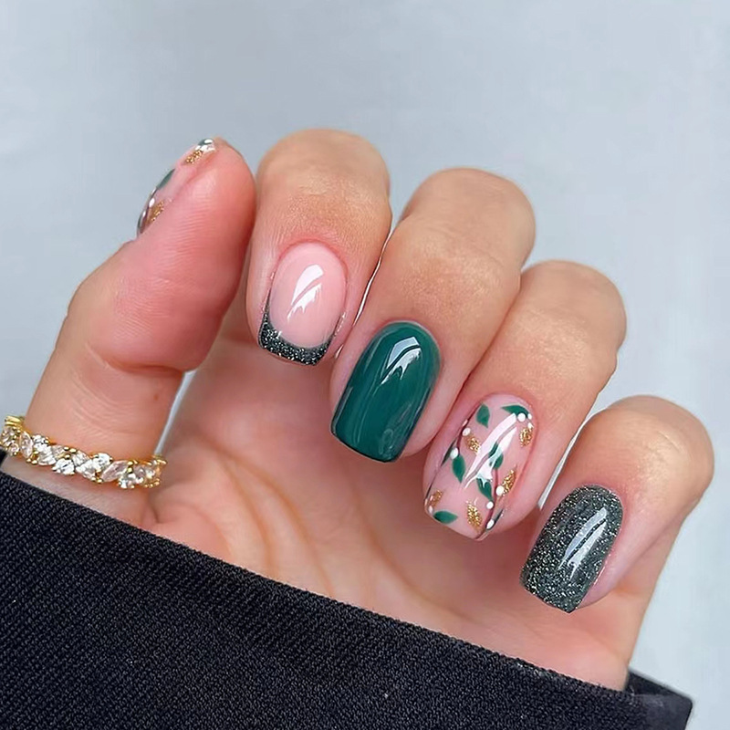 24Pcs Reusable Fake Nails Shor - Nail Art Full Design ulasan dan harga