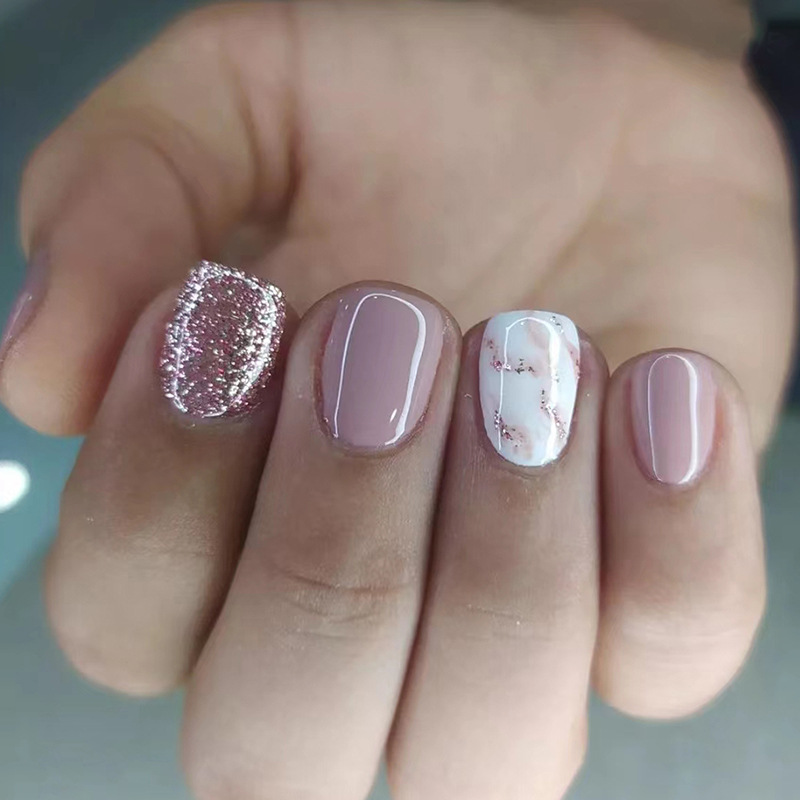 24Pcs Reusable Fake Nails Shor - Nail Art Full Design ulasan dan harga