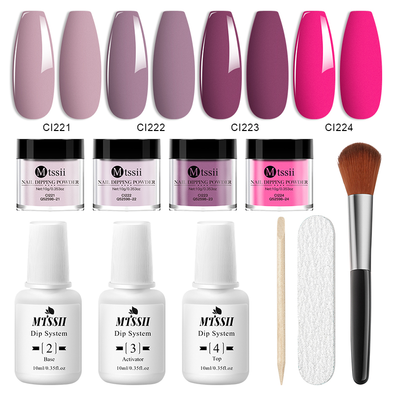 10PCS/Set Dip Nails Powder Kit - Nail Art Chrome ulasan dan harga