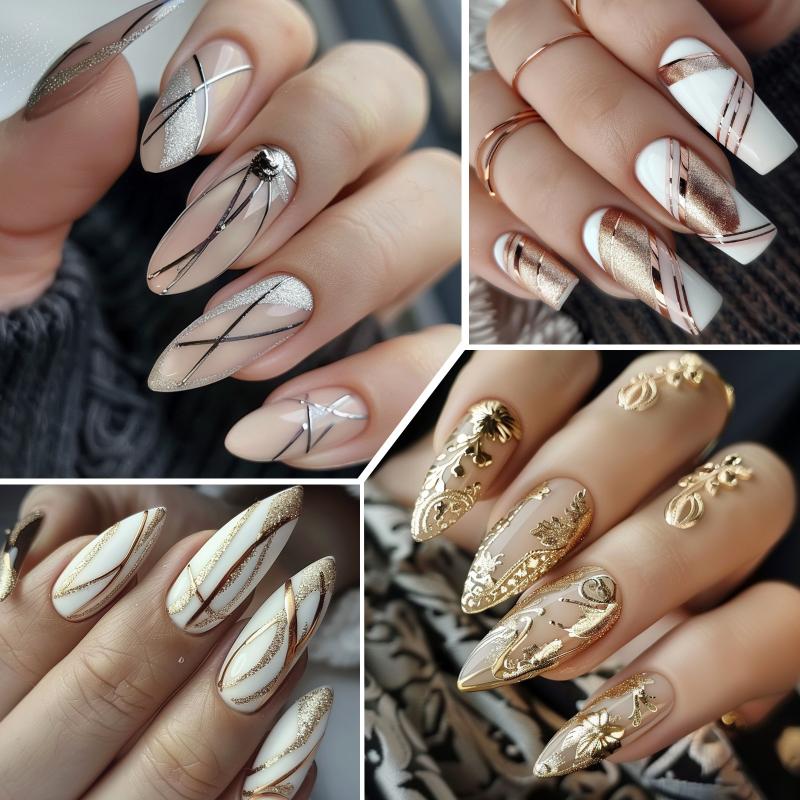 Gold Silver Metallic Liner Gel - Nail Art Chrome ulasan dan harga