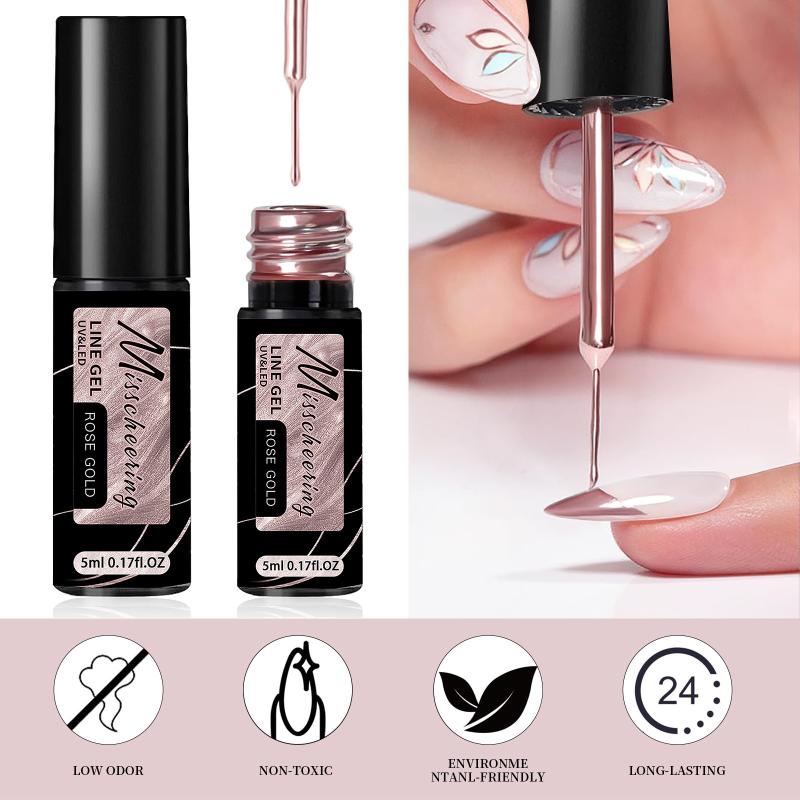 Gold Silver Metallic Liner Gel - Nail Art Chrome ulasan dan harga