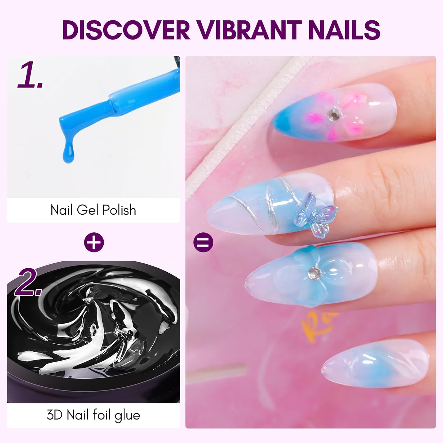 Makartt 3D Nail Gel 8ml Nail F - Nail Art Chrome ulasan dan harga