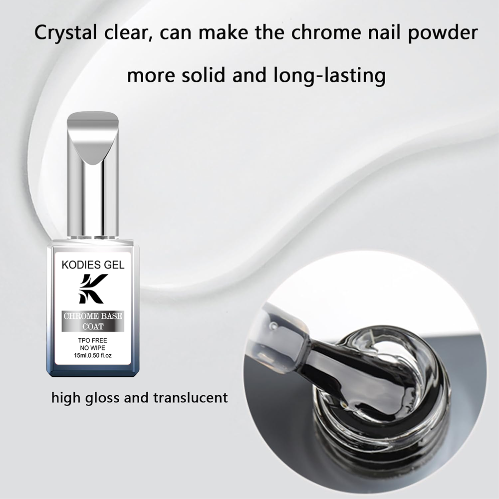 KODIES GEL Clear Chrome Base C - Nail Art Chrome ulasan dan harga
