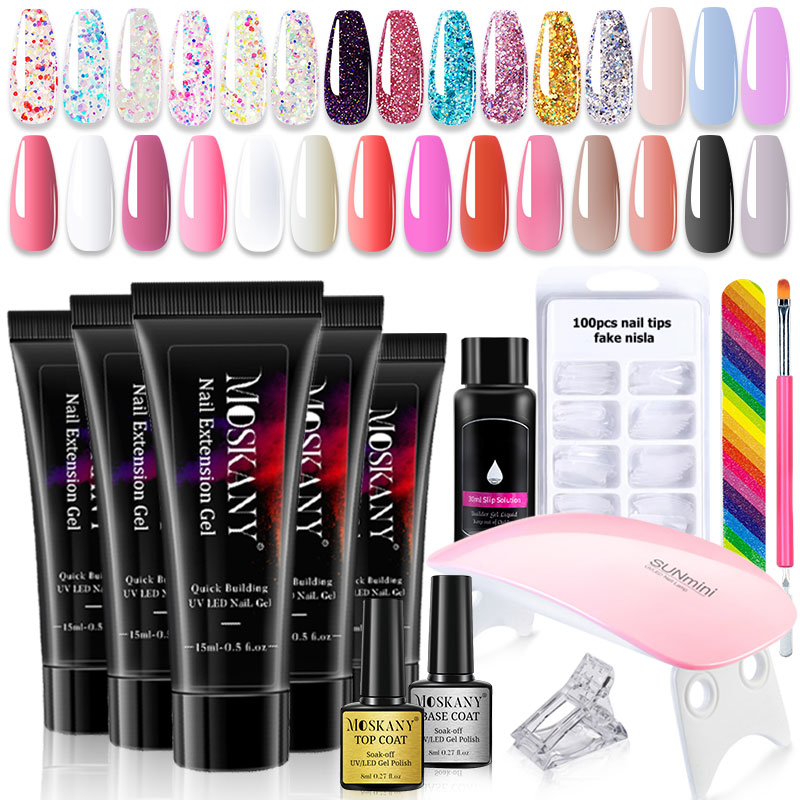 Poly Nail Gel Full Set With 6W - Nail Art Full Design ulasan dan harga