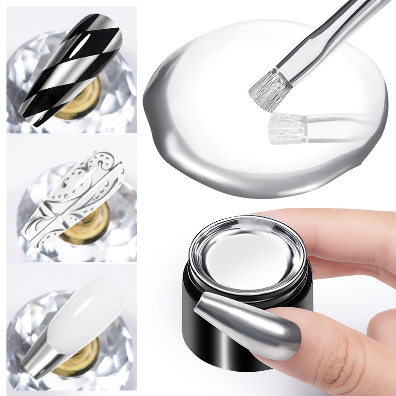 Mttssii 8ml Super Silver Metal - Nail Art Chrome ulasan dan harga