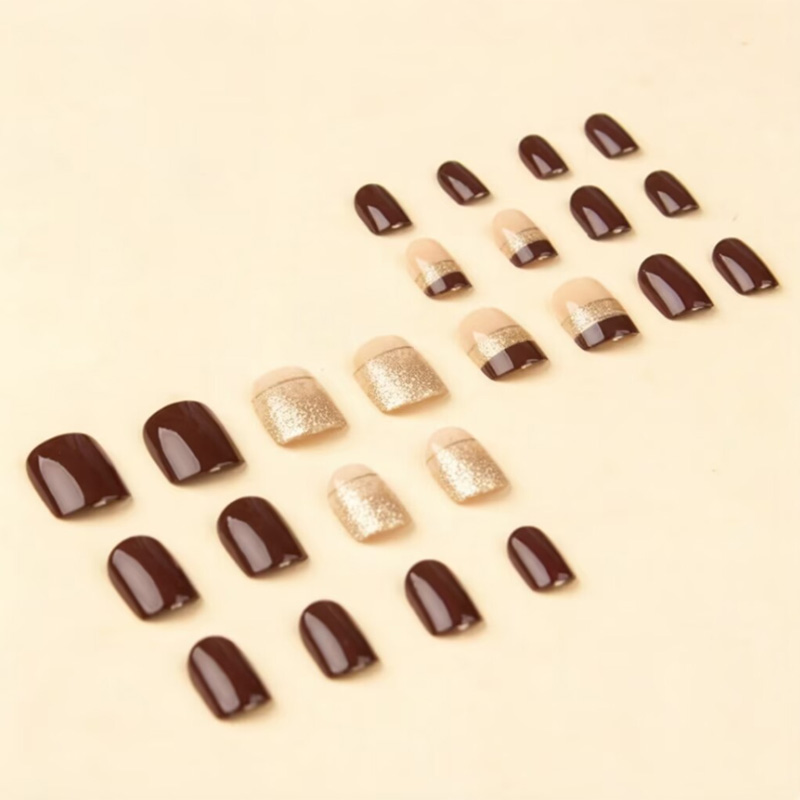 Short Square fake nails for wo - Nail Art Full Design ulasan dan harga