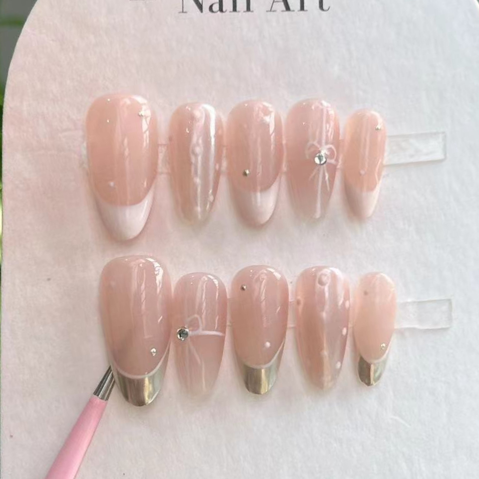 10Pcs Handmade Press on Nails  - Nail Art Full Design ulasan dan harga