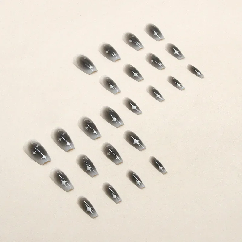 24Pcs/Set Dark Spice Wearable  - Nail Art Full Design ulasan dan harga
