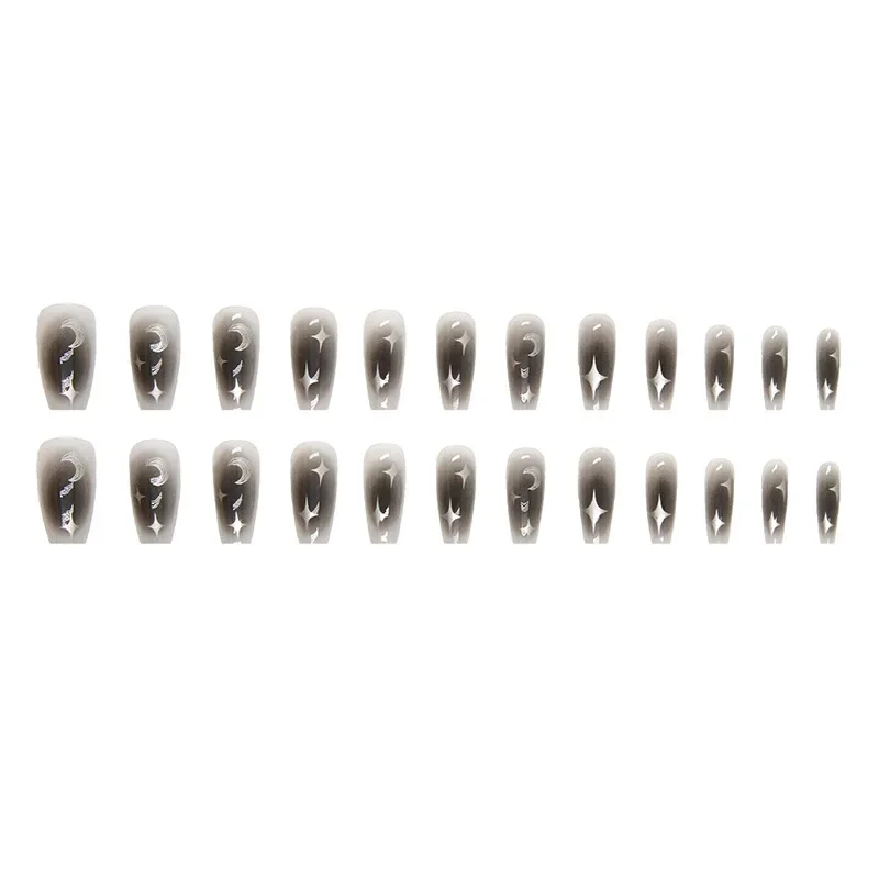 24Pcs/Set Dark Spice Wearable  - Nail Art Full Design ulasan dan harga