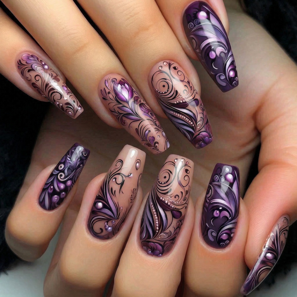 Medium fake nails for women gi - Nail Art Full Design ulasan dan harga
