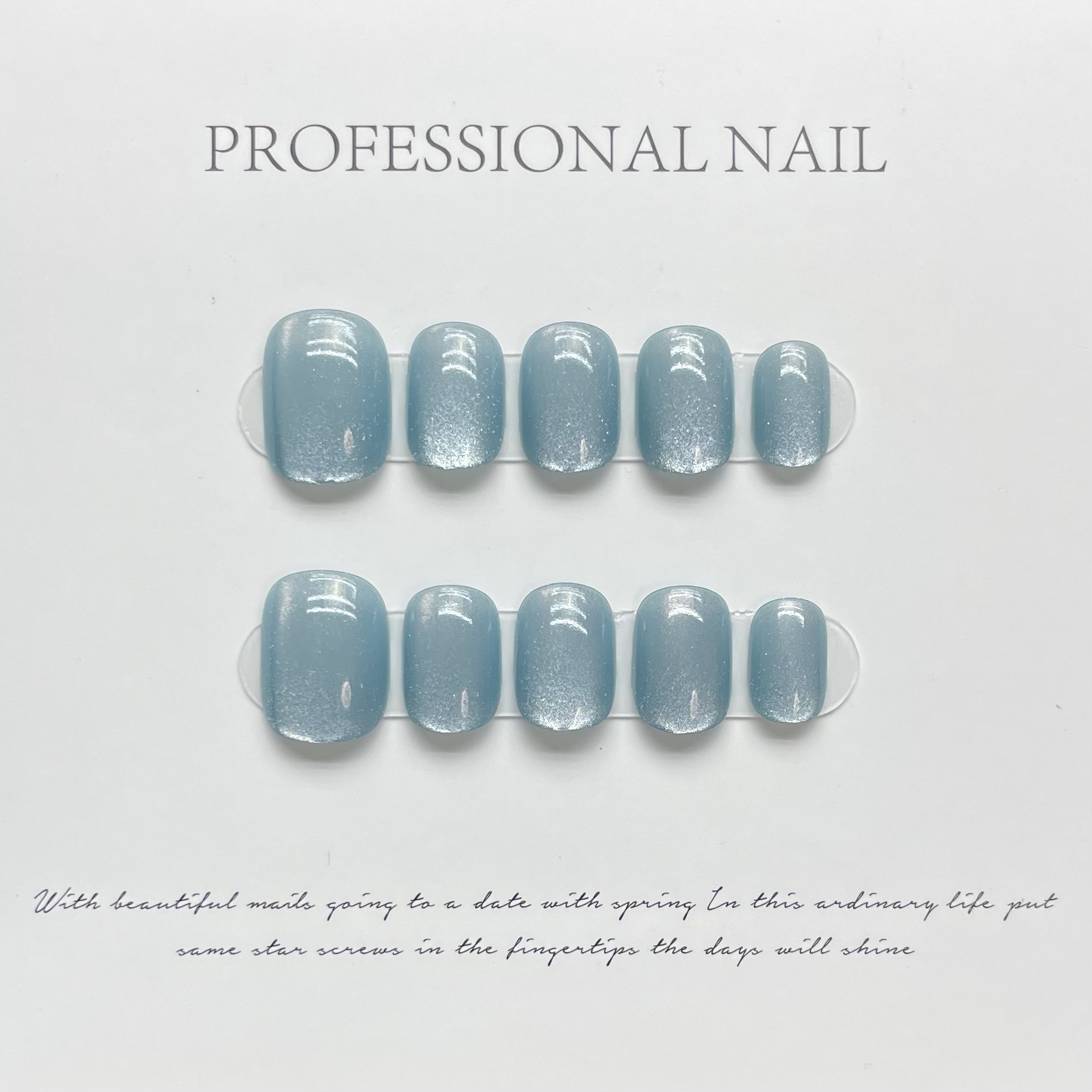 10pcs Aurora Chrome Press on N - Nail Art Chrome ulasan dan harga