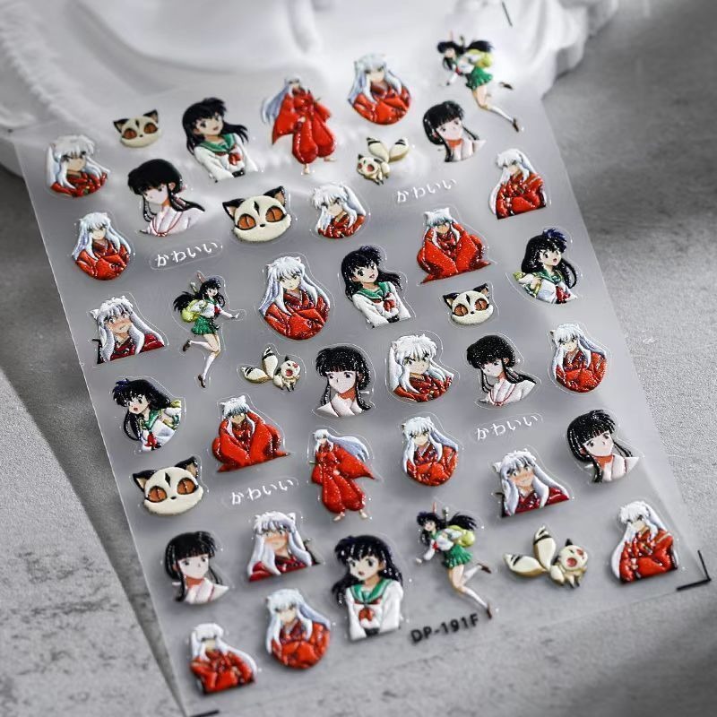 Inuyasha Relief Nail Stickers  - Nail Art One Piece ulasan dan harga