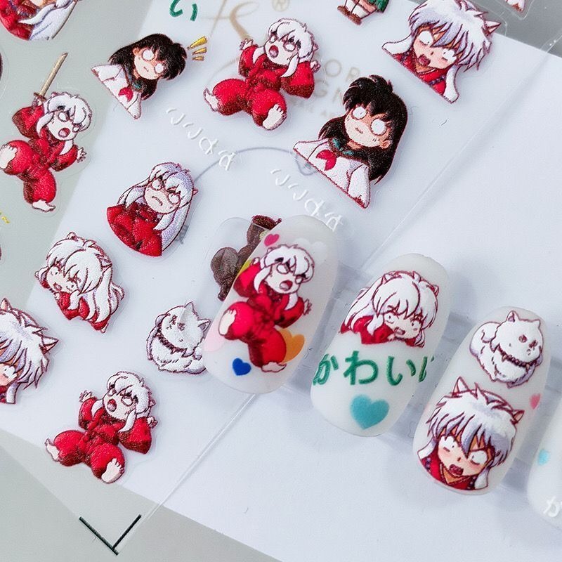 Inuyasha Relief Nail Stickers  - Nail Art One Piece ulasan dan harga