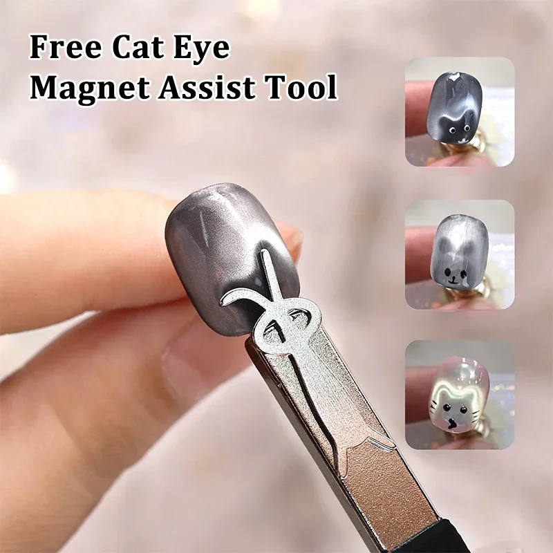 5PCS Rabbit Bear Cat Eye Magne - Nail Art One Piece ulasan dan harga
