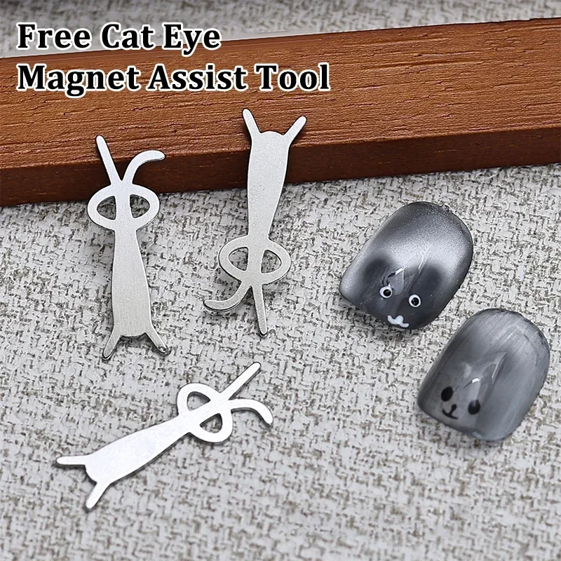 5PCS Rabbit Bear Cat Eye Magne - Nail Art One Piece ulasan dan harga
