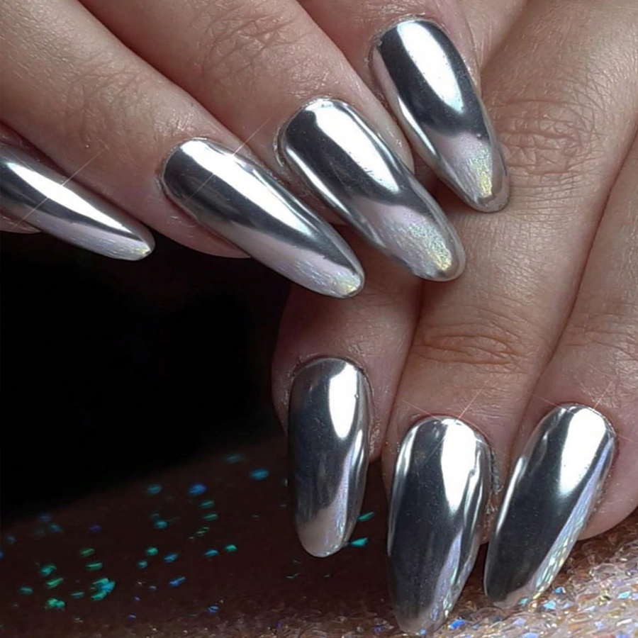 Mirror Metal Gel Nail Polish w - Nail Art Chrome ulasan dan harga