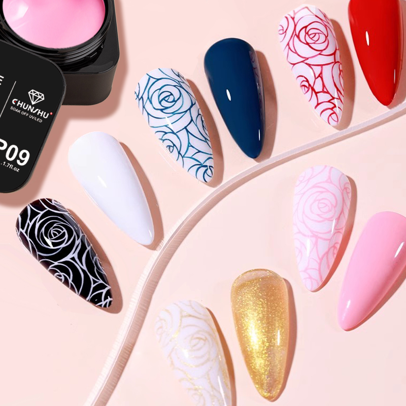 CHUNSHU 5ml No Wipe 4in1 Semi- - Nail Art Full Design ulasan dan harga