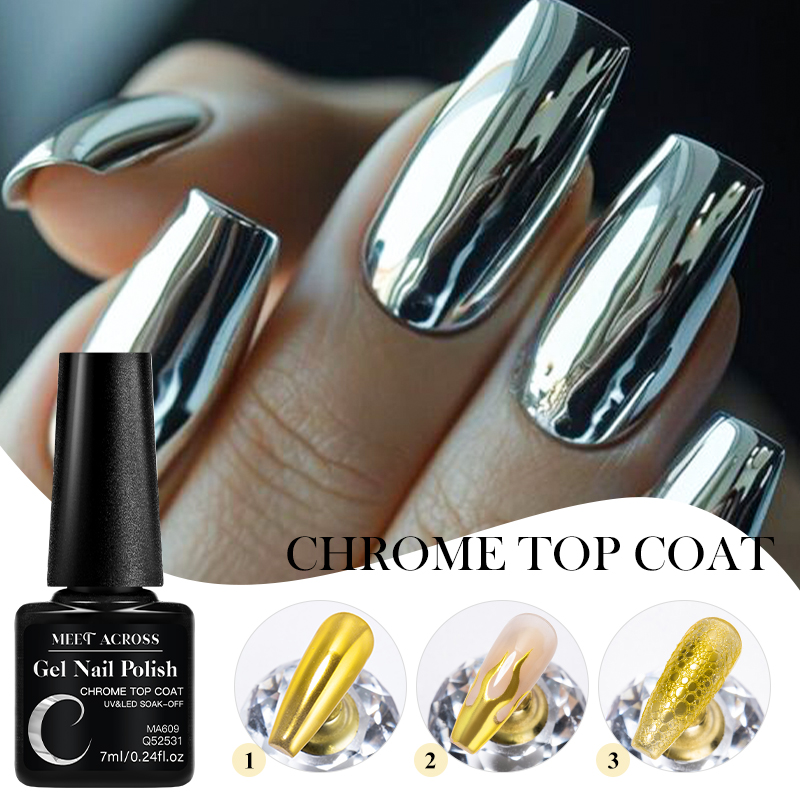 7ML Chrome Top Coat For Mirror - Nail Art Chrome ulasan dan harga