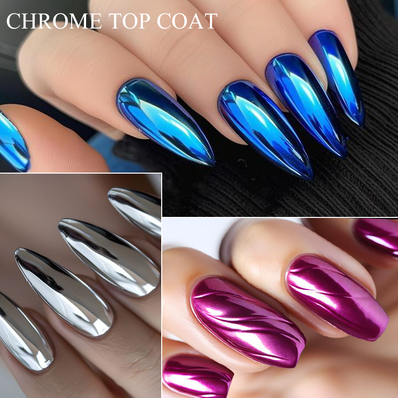 7ML Chrome Top Coat For Mirror - Nail Art Chrome ulasan dan harga